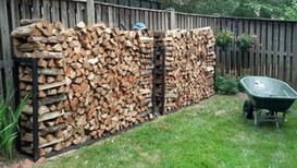 two full cords firewood correctly stacked.